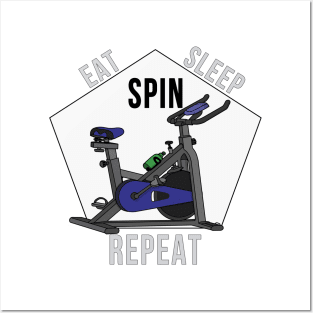 Eat Sleep Spin Repeat Posters and Art